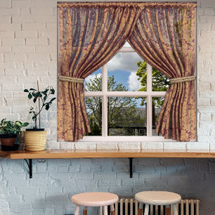 Fönstervy för engelska Cottage Faux Poster
