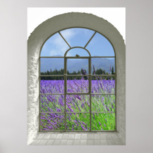Fönstervy för Lavender Garden Faux Poster
