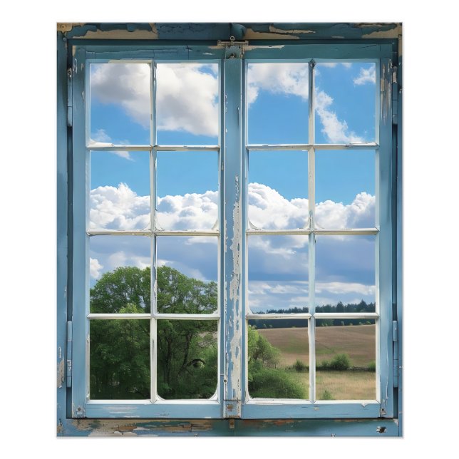 Fönstervy för Sunny liggande Fototryck (Framsidan)