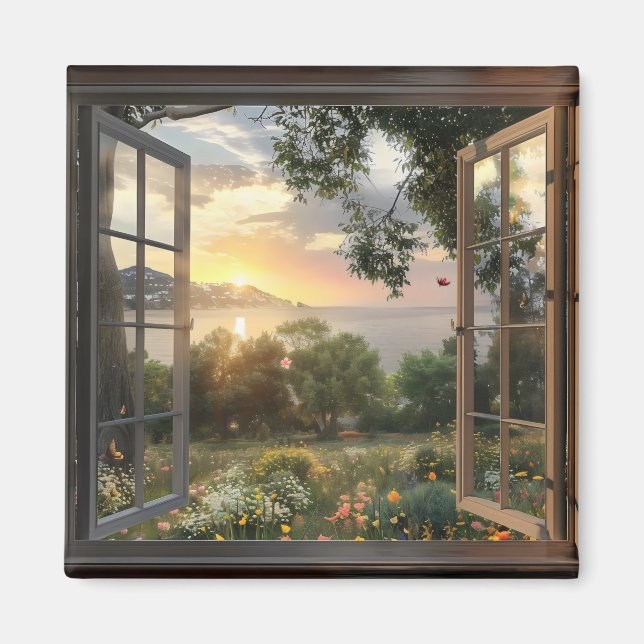 Fönstervy för vår och hav magnet (Framsidan)