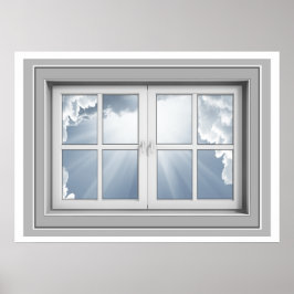 Fönstervy Poster Bra morgon