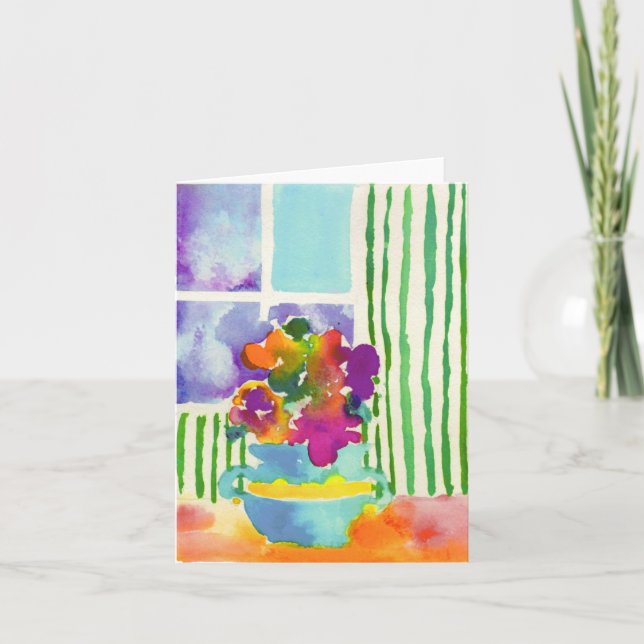 Fönstret blommar vid Jessie Abrams, ålder 11 Kort (Framsida)