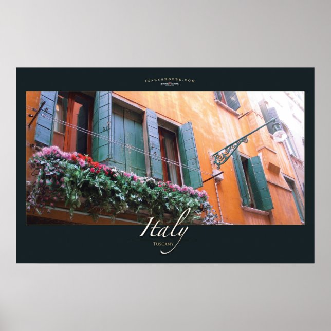 Fönstret blommigt poster (Framsidan)