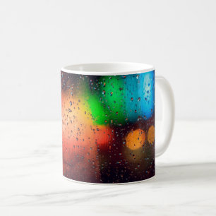 Fönstret blöt kaffemugg