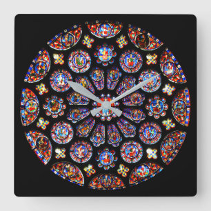 Fönstret Chartres Ro Fyrkantig Klocka
