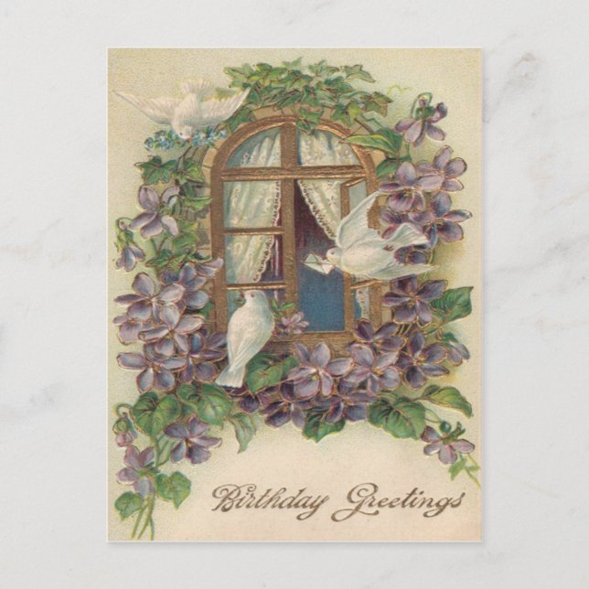 Fönstret Dove Brev har glömt-Me-not Vykort (Framsida)