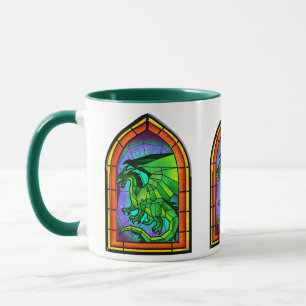 Fönstret Dragon Stached Glass Mugg