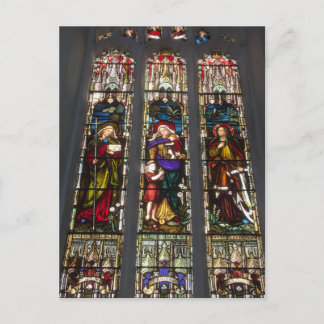 Fönstret Faith, Hope and Charity Stached Glass Win Vykort