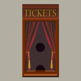 Fönstret Faux Movie Theater Biljett Poster