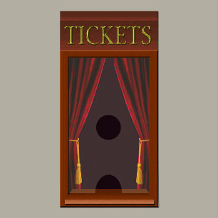 Fönstret Faux Movie Theater Biljett Poster