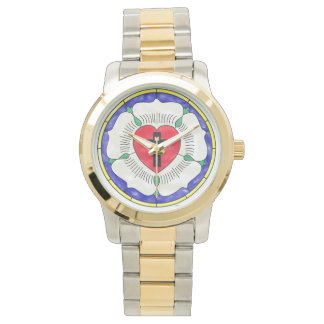 Fönstret för fastsatt glas i Luther Ro Armbandsur