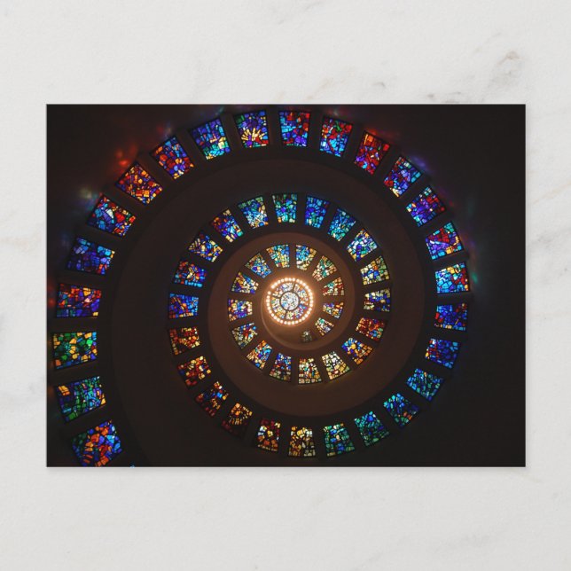 Fönstret Glas Spiral Vykort (Framsida)