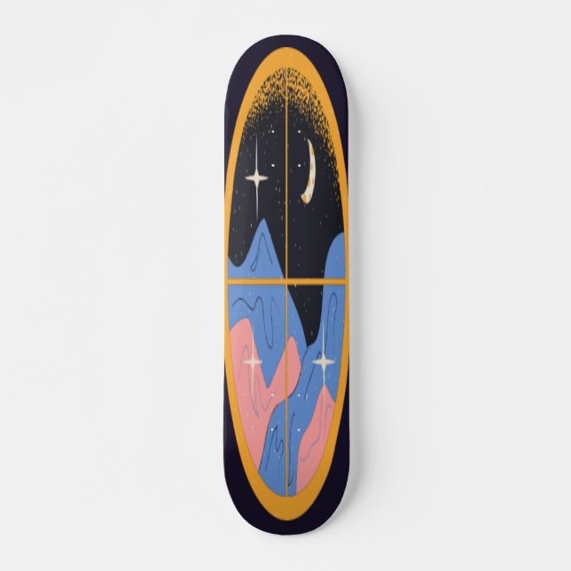 Fönstret hand plockade mini skateboard bräda 18,5 cm (Framsida)