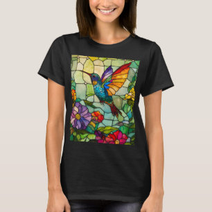 Fönstret Hummingbird Tiffany-Stil T Shirt