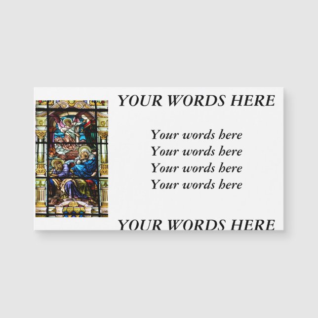 Fönstret Jesus fastkedjade glas (Framsida)