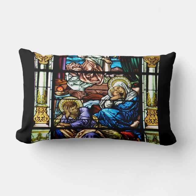 Fönstret Jesus fastkedjade glas Lumbarkudde (Framsida)