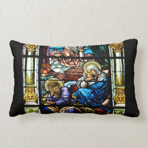 Fönstret Jesus fastkedjade glas Lumbarkudde