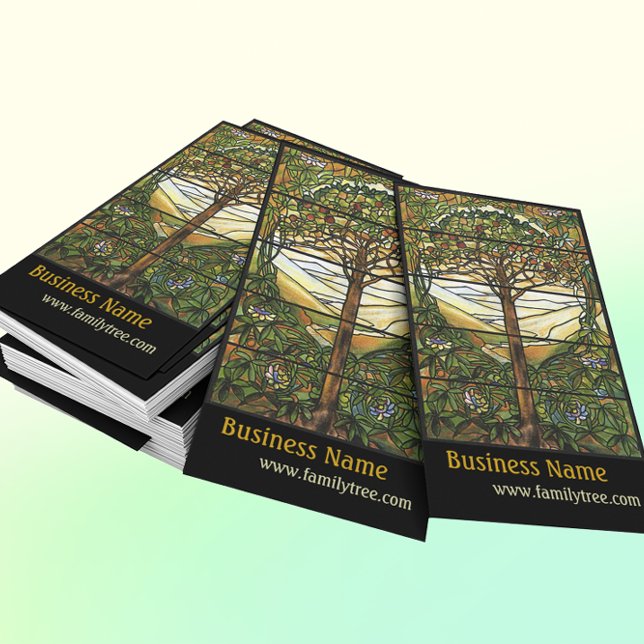 Fönstret livets träd/Tiffany-glaset (färgat glas) Visitkort (Skapare uppladdad)