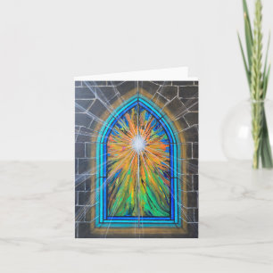 Fönstret Ljust 3 Church Stached Glass Kort