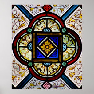 Fönstret Målat glas Poster