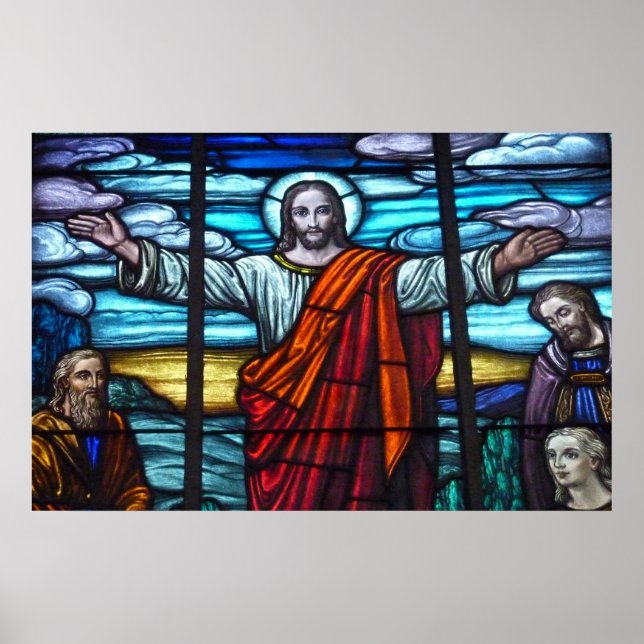 Fönstret Målat glas Poster (Framsidan)