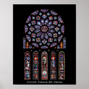 Fönstret Notre Dame Cathedral North Ro Poster