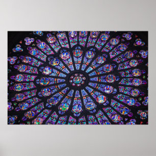 Fönstret Notre Dame Ro Poster