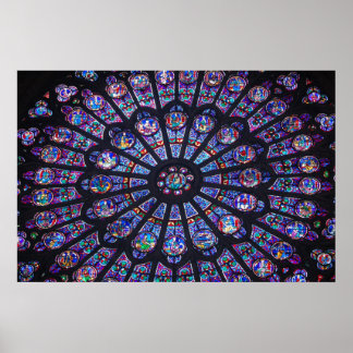 Fönstret Notre Dame Ro Poster