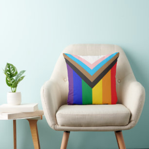 Fönstret Nytt Pride flagga färg rand klämmer Kudde