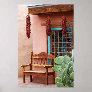 Fönstret Old Town Albuquerque Shop Poster