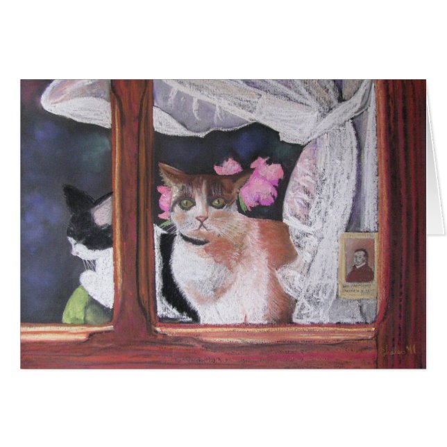 fönstret placerar hälsningskort (Framsidan Horizontal)