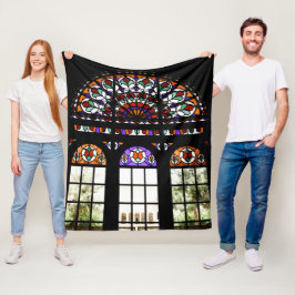 Fönstret Regnbågstätt glas Fleecefilt