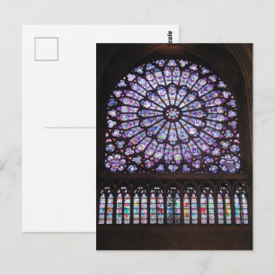 Fönstret ro vid katedralen i Notre Dame Vykort
