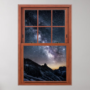 Fönstret Starry Himlar - Fake Window Poster
