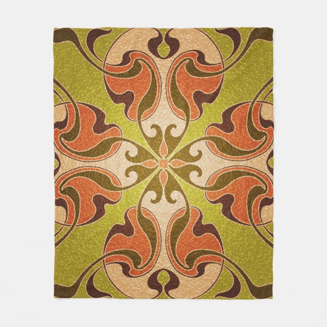 Fönstret Stil-fastnat glas Fleecefilt (Framsidan)