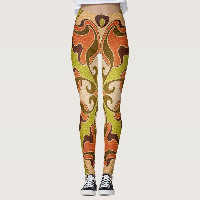 Fönstret Stil-fastnat glas Leggings (Framsida)