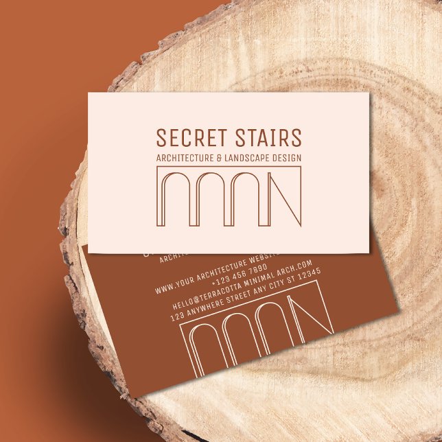 Fönstret Terracotta  Minimal Architecture Visitkort (Skapare uppladdad)