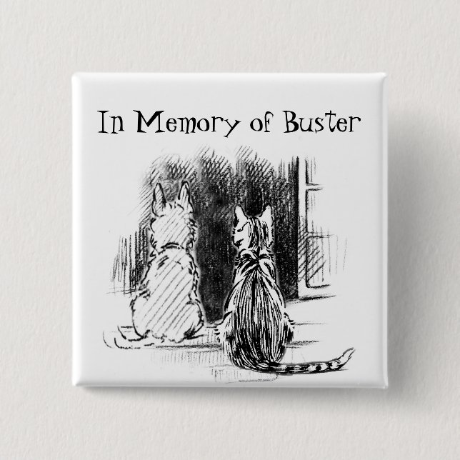 Fönstret Tittar av hund och katt, Ange sympati Knapp (Framsida)