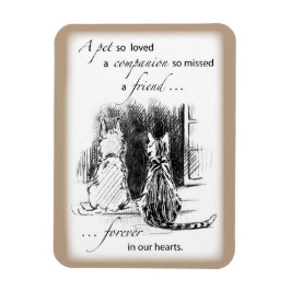 Fönstret Tittar av hund och katt, Ange sympati Magnet