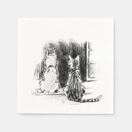 Fönstret Tittar av hund och katt, Ange sympati Pappersservett