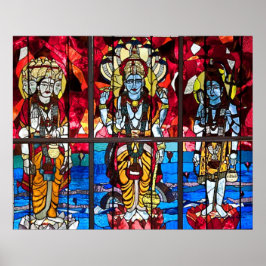 Fönstret Tretinity Stached Glass Poster