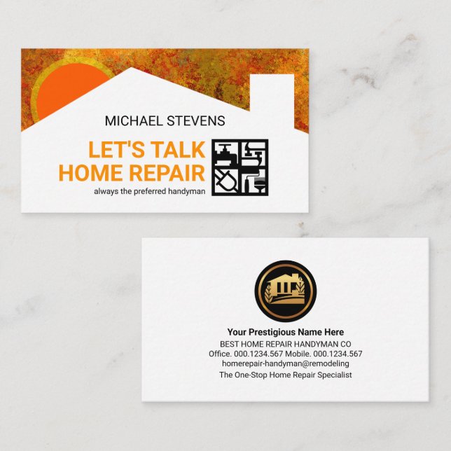 Fönstret Verktyg för färgstark Byggnad Silhouette  Visitkort (Fram/baksida)