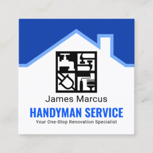 Fönstret Verktyg för speciell Handyman Fyrkantigt Visitkort