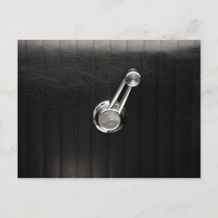 Fönstret vintage bil vrider vykort