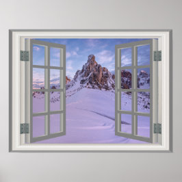 Fönstret Winter Mountain USA Coola Fab Poster