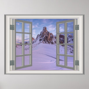 Fönstret Winter Mountain USA Coola Fab Poster