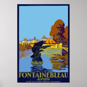 Fontaine Bleu - frankrike Poster