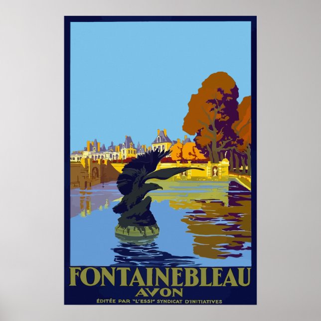 Fontaine Bleu - Frankrike Poster (Framsidan)