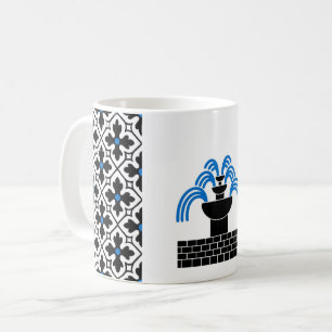 Fontaine dans Sable Populace Badge Coffee Mugg