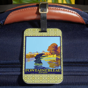 Fontainebleau Avon Frankrike Fransk Travel Poster Bagagebricka